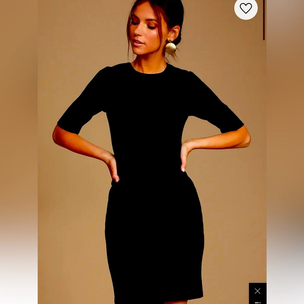 Lulu’s Black Sheath Dress NWT